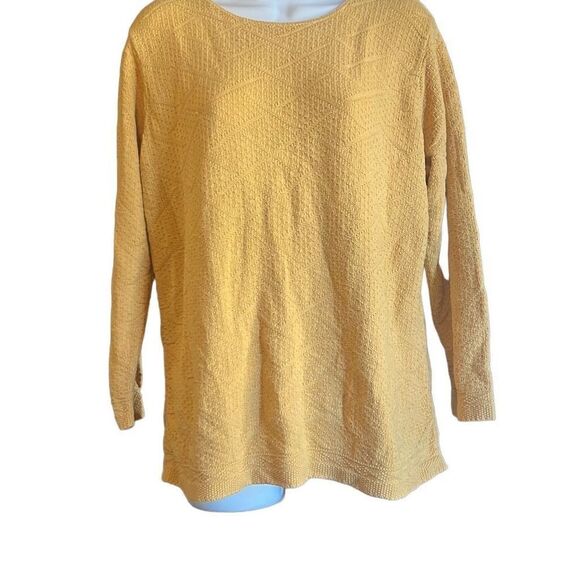 Willow Ridge Womens Large Vintage Yellow Lightweight Knit Crewneck Sweater - Picture 1 of 6